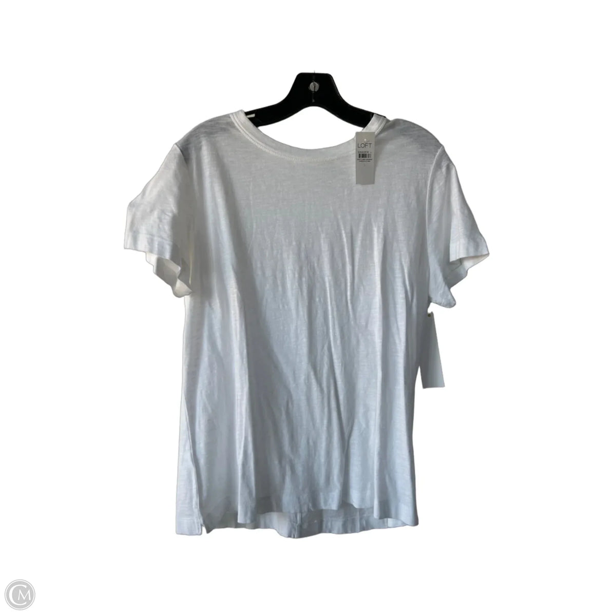 Top Short Sleeve Basic By Loft In White, Size: L