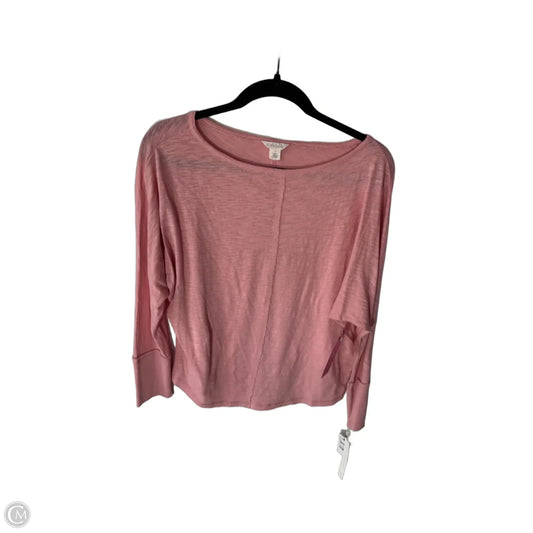 Top Long Sleeve By Caslon In Pink, Size: S