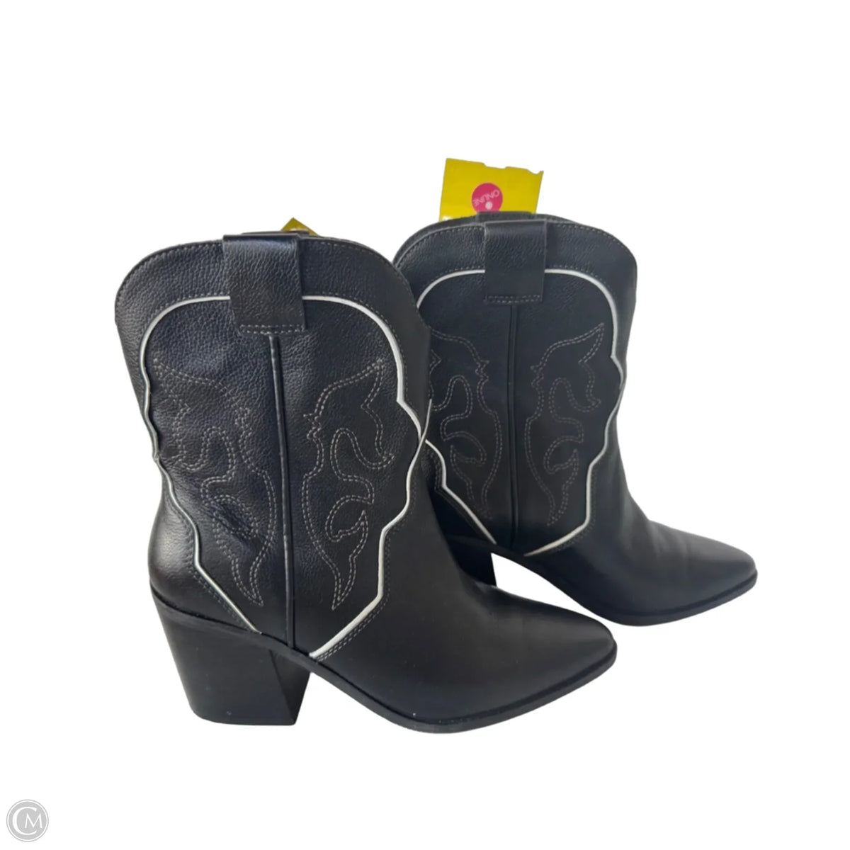 Boots Western By Cmb In Black & White, Size: 8