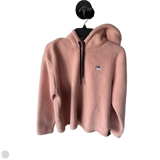Sweatshirt Hoodie By Fila In Pink, Size: Xl