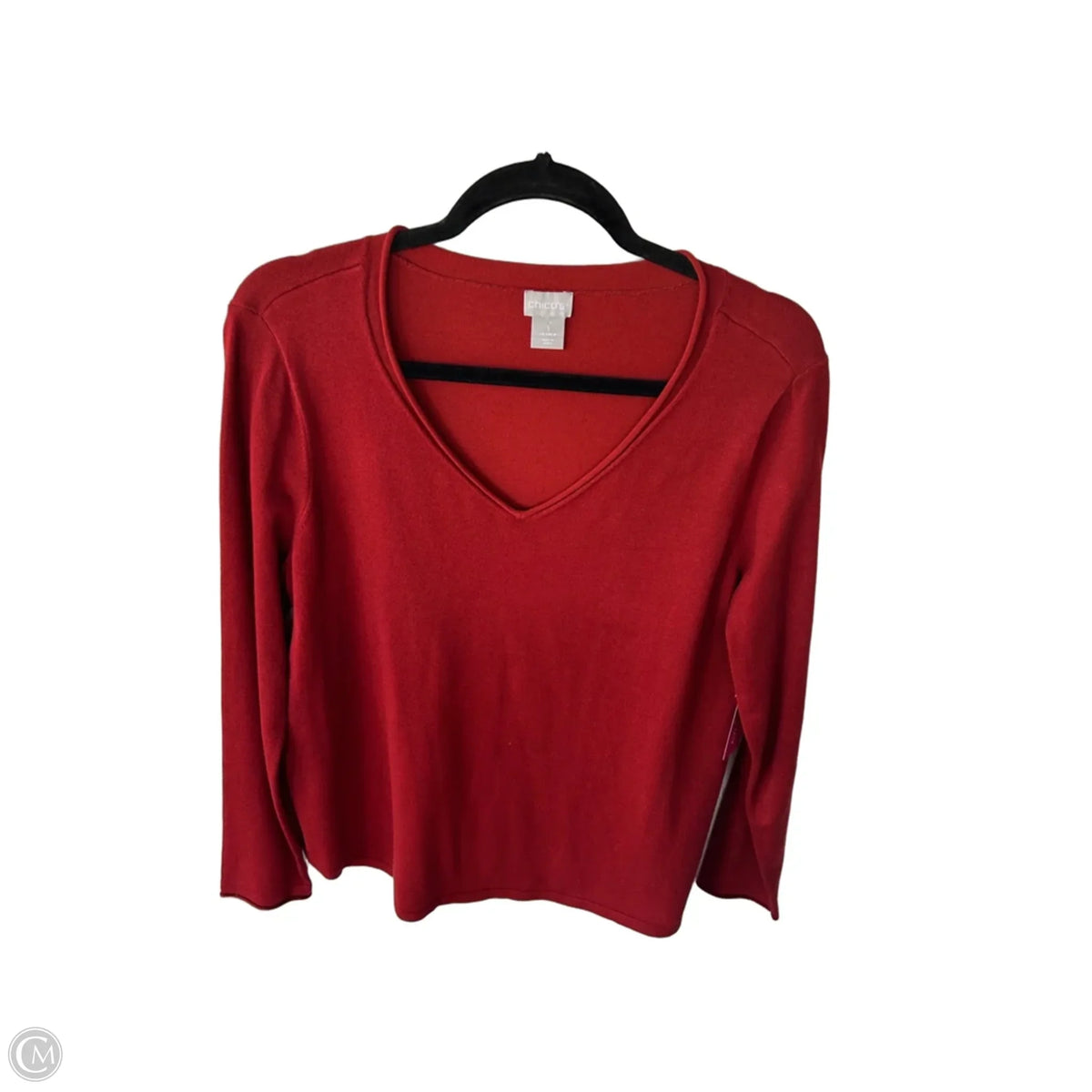 Sweater By Chicos In Orange, Size: M