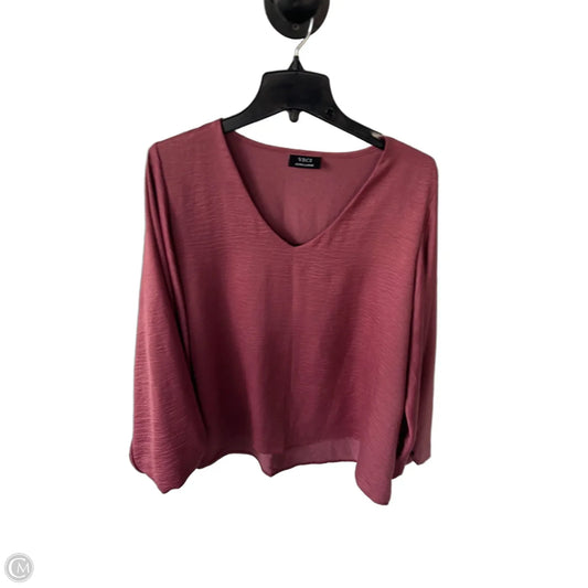 Blouse Long Sleeve By Vici In Pink, Size: Xl