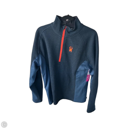 Jacket Fleece By Spyder In Blue & Orange, Size: L