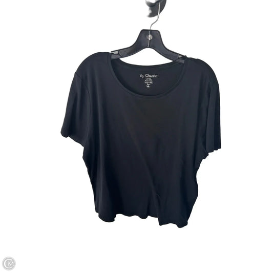 Top Short Sleeve Basic By Chicos In Black, Size: Xxl
