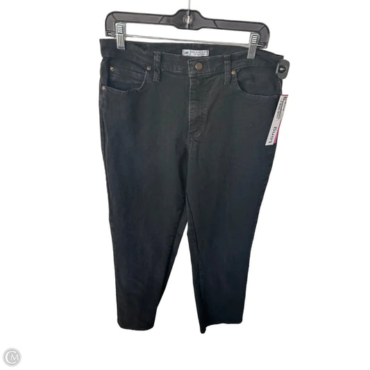 Jeans Straight By Lee In Black Denim, Size: 12l