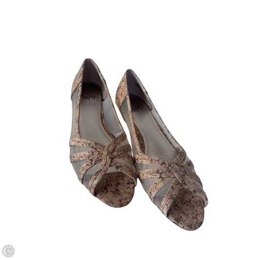 Sandals Heels Wedge By Impo In Tan, Size: 10