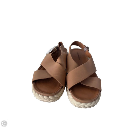 Sandals Flats By Lucky Brand In Brown & Cream, Size: 8.5