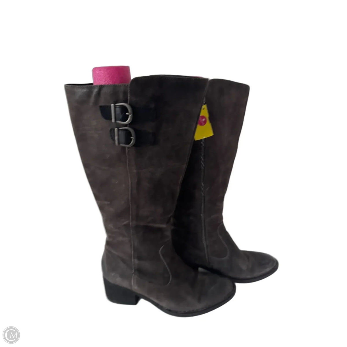 Boots Mid-calf Heels By Born In Brown, Size: 8