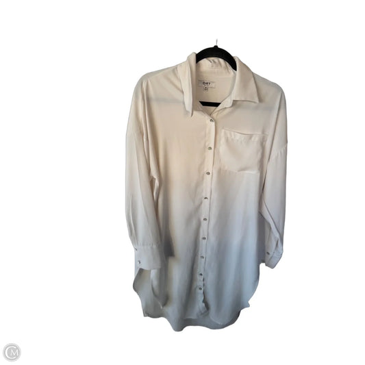 Tunic Long Sleeve By Oat In White, Size: M