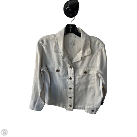 Jacket Shirt By Joie In Cream, Size: S