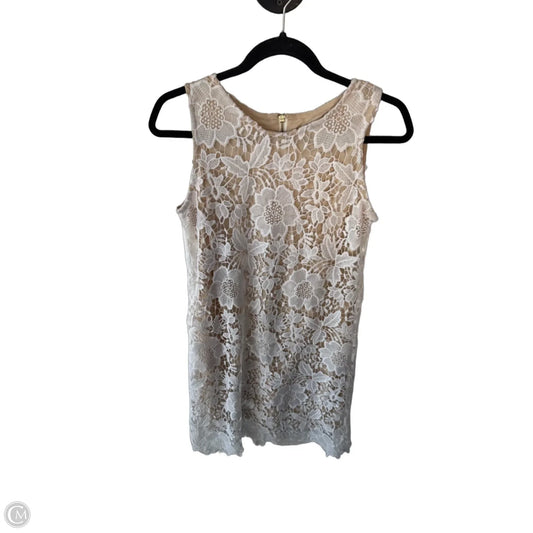 Dress Party Short By Dressbarn In Tan & White, Size: S