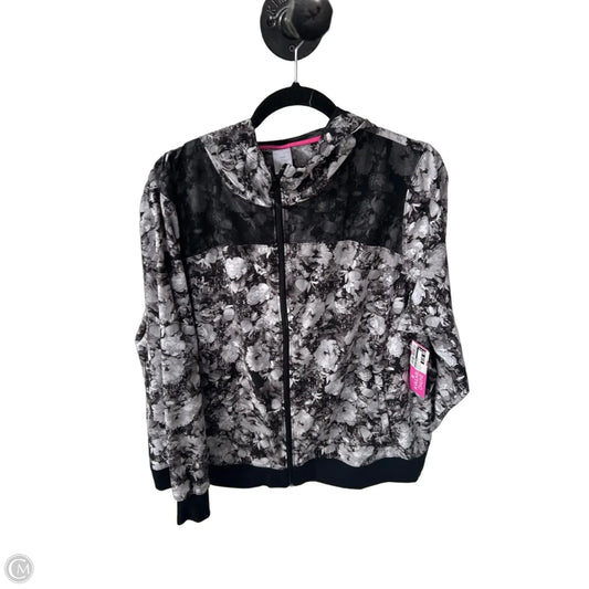 Athletic Jacket By Livi Active In Black & Grey, Size: 1x