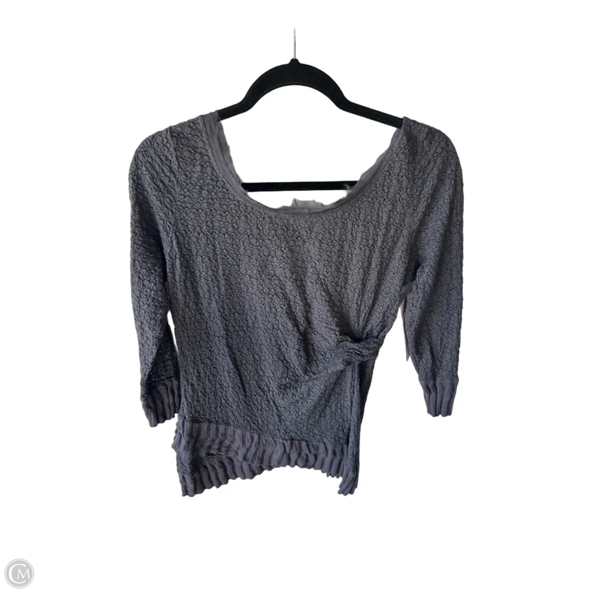 Top Long Sleeve By Deletta In Grey, Size: M
