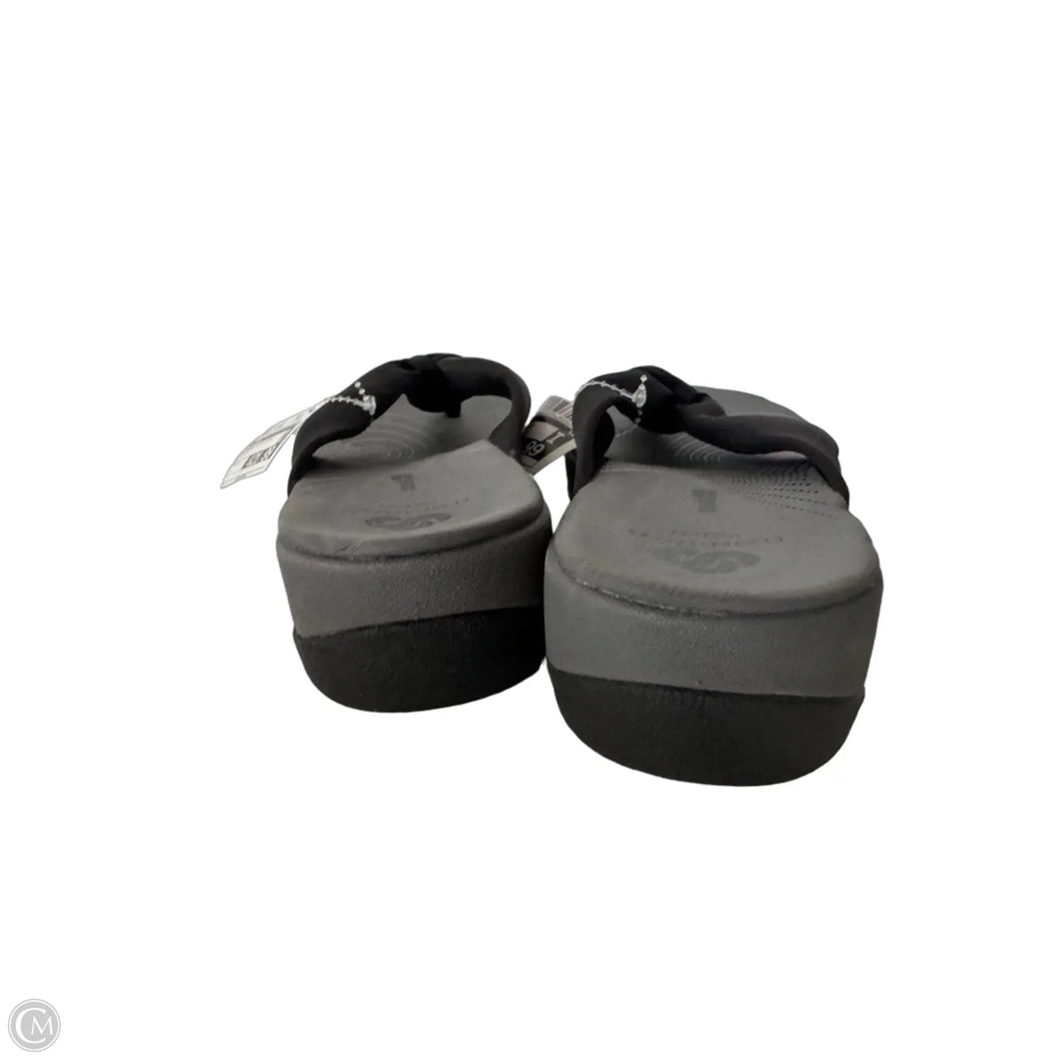 Sandals Flip Flops By Clarks In Black, Size: 7