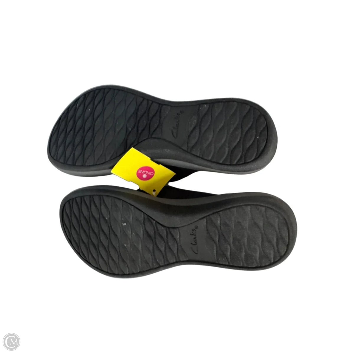 Sandals Flip Flops By Clarks In Black, Size: 7