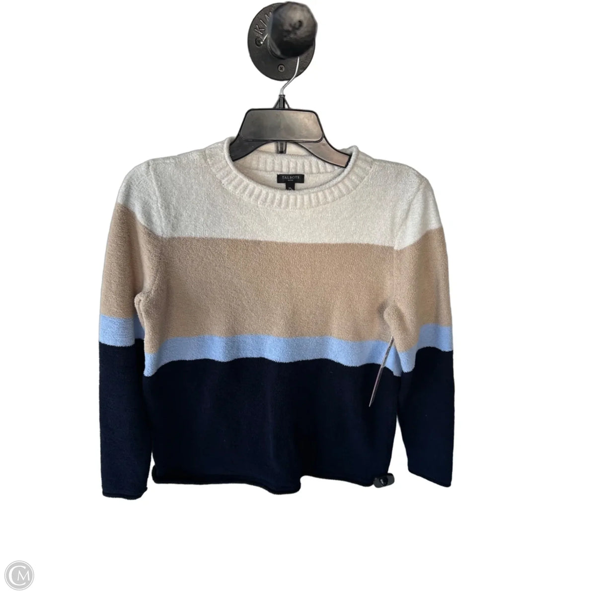Sweater By Talbots In Cream & Tan, Size: Mp