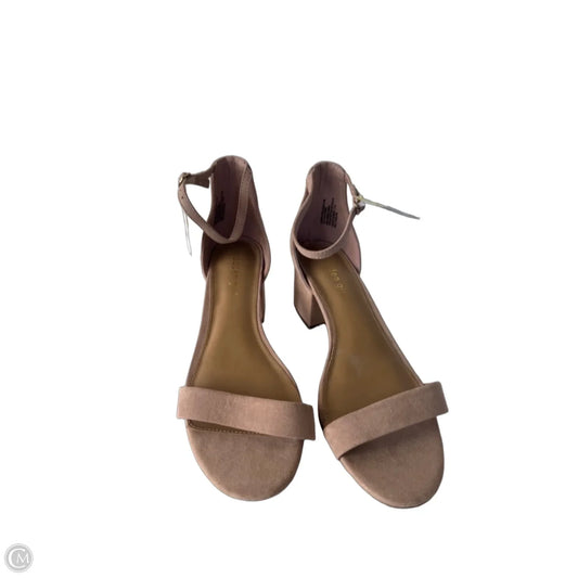 Sandals Heels Block By Madden Girl In Tan, Size: 9