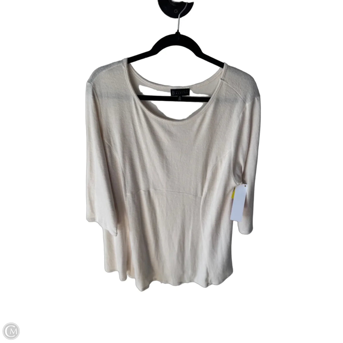 Sweater By Bobeau In Cream, Size: 1x