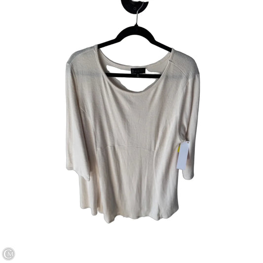 Sweater By Bobeau In Cream, Size: 1x