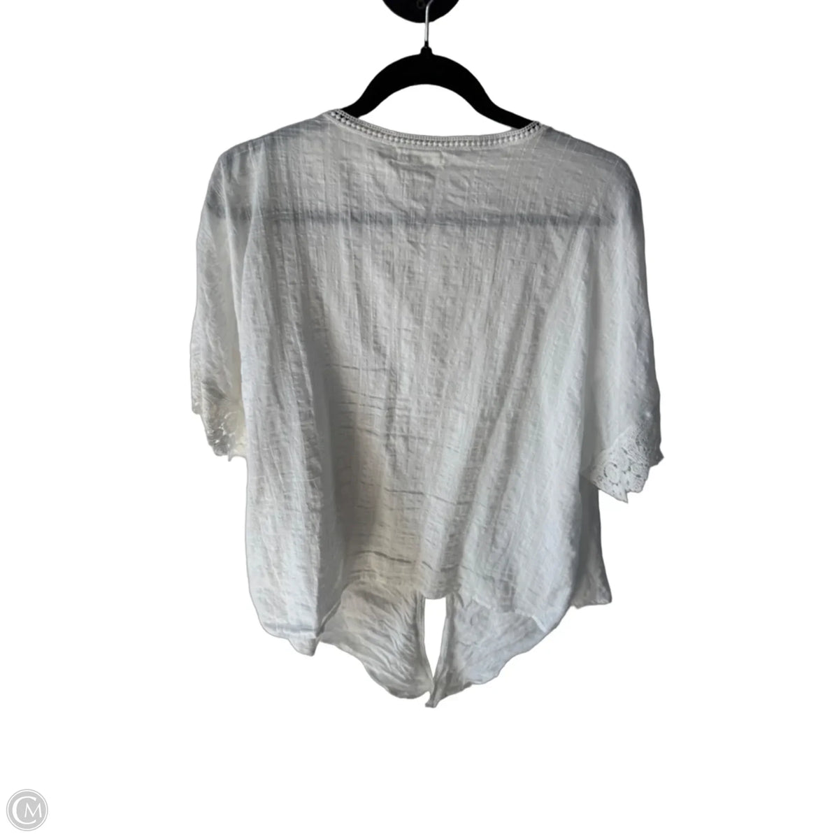 Blouse Short Sleeve By Max Studio In White, Size: 2x