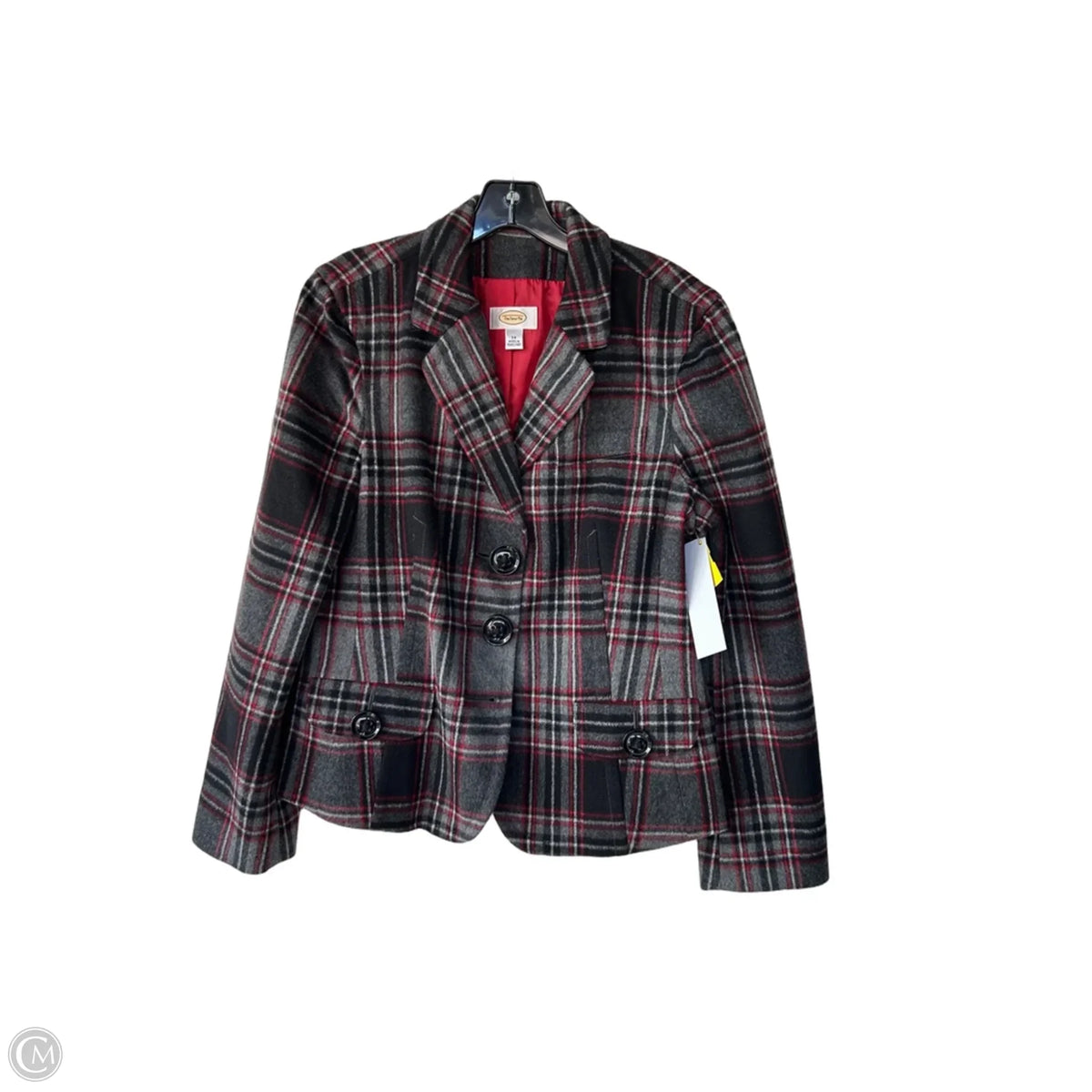 Blazer By Talbots In Grey & Red, Size: L