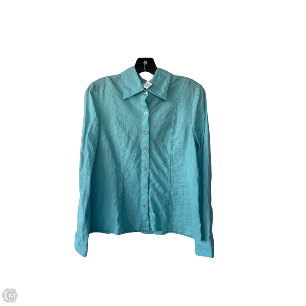 Blouse Long Sleeve By David N In Blue, Size: M