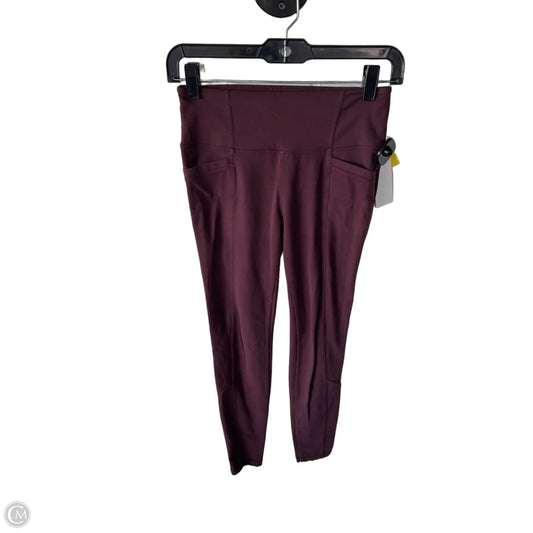 Athletic Leggings By Athleta In Maroon, Size: Xs