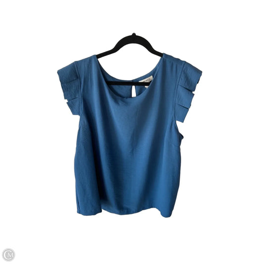 Blouse Sleeveless By Faith And Joy In Blue, Size: 1x