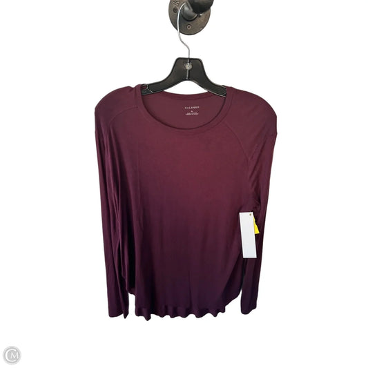 Top Long Sleeve Basic By Halogen In Purple, Size: M