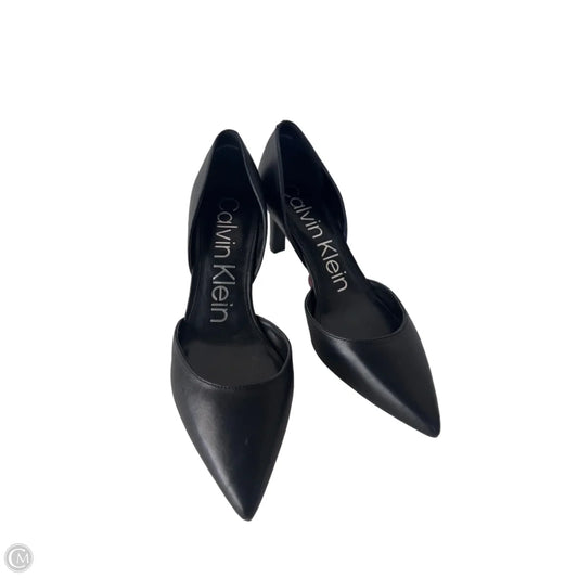 Sandals Heels Block By Calvin Klein In Black, Size: 9.5