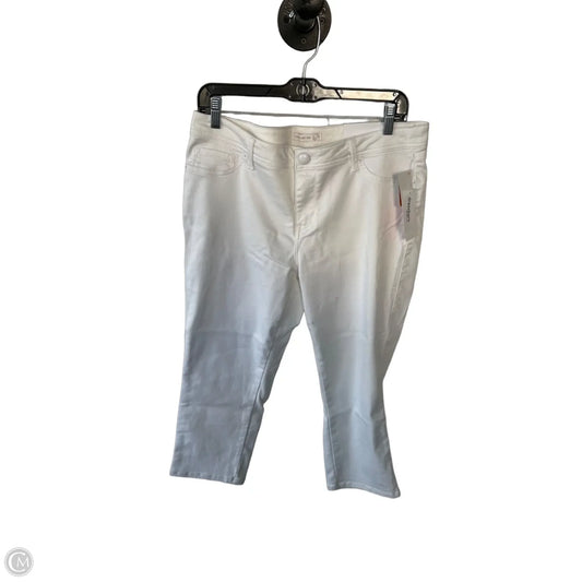 Capris By Dressbarn In White Denim, Size: 12