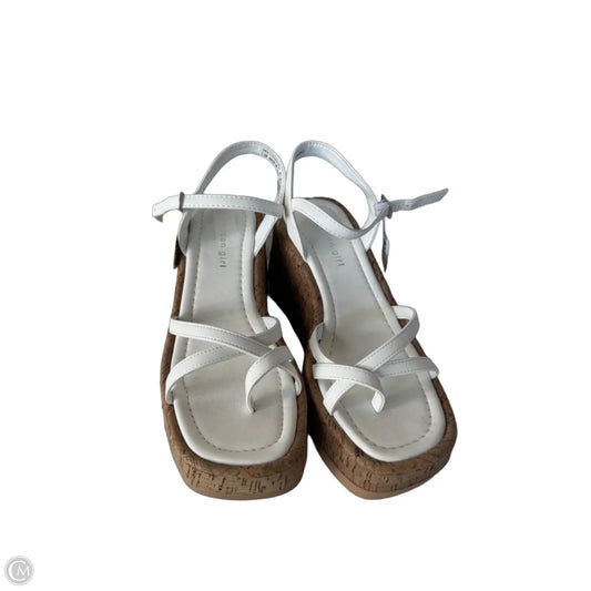 Sandals Heels Wedge By Madden Girl In White, Size: 7.5