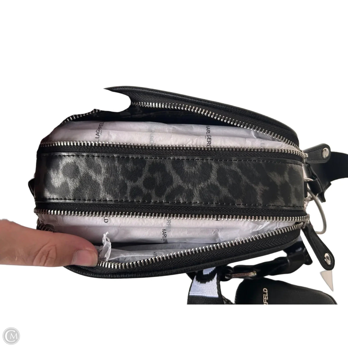 Crossbody Designer By Karl Lagerfeld, Size: Medium