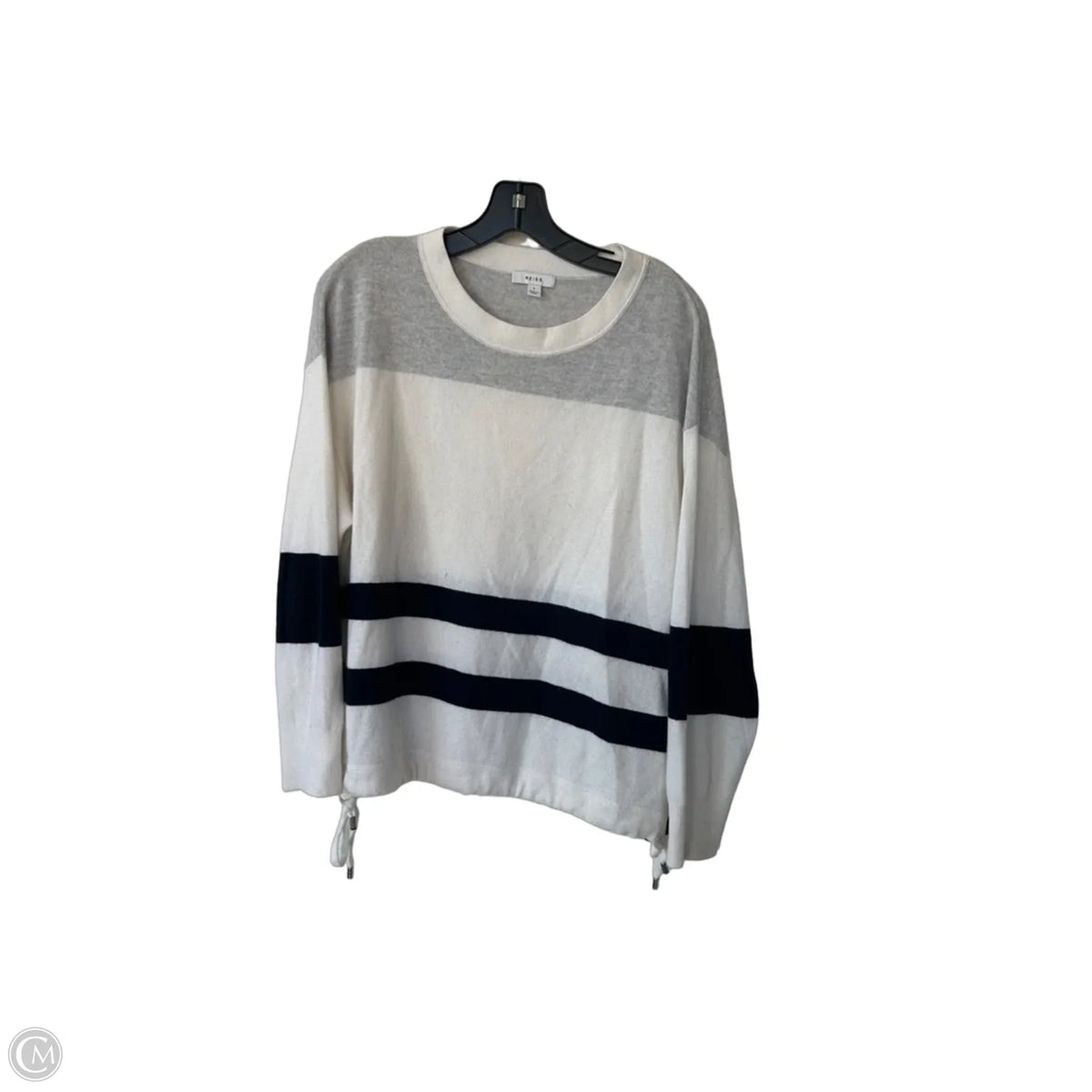 Sweater By Reiss In Grey & White, Size: S