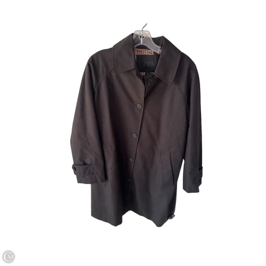Coat Trench Coat By Zara In Brown, Size: S