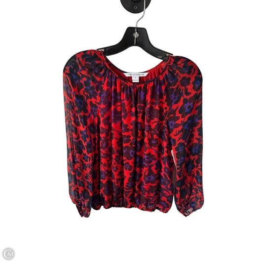 Blouse Designer By Diane Von Furstenberg In Red, Size: S