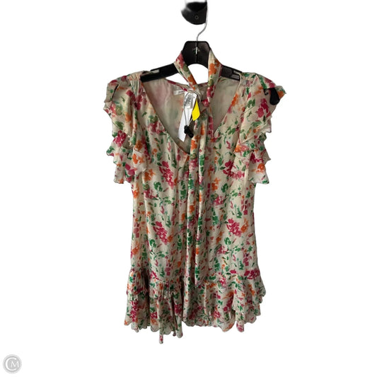Dress Designer By Diane Von Furstenberg In Cream & Green, Size: 8