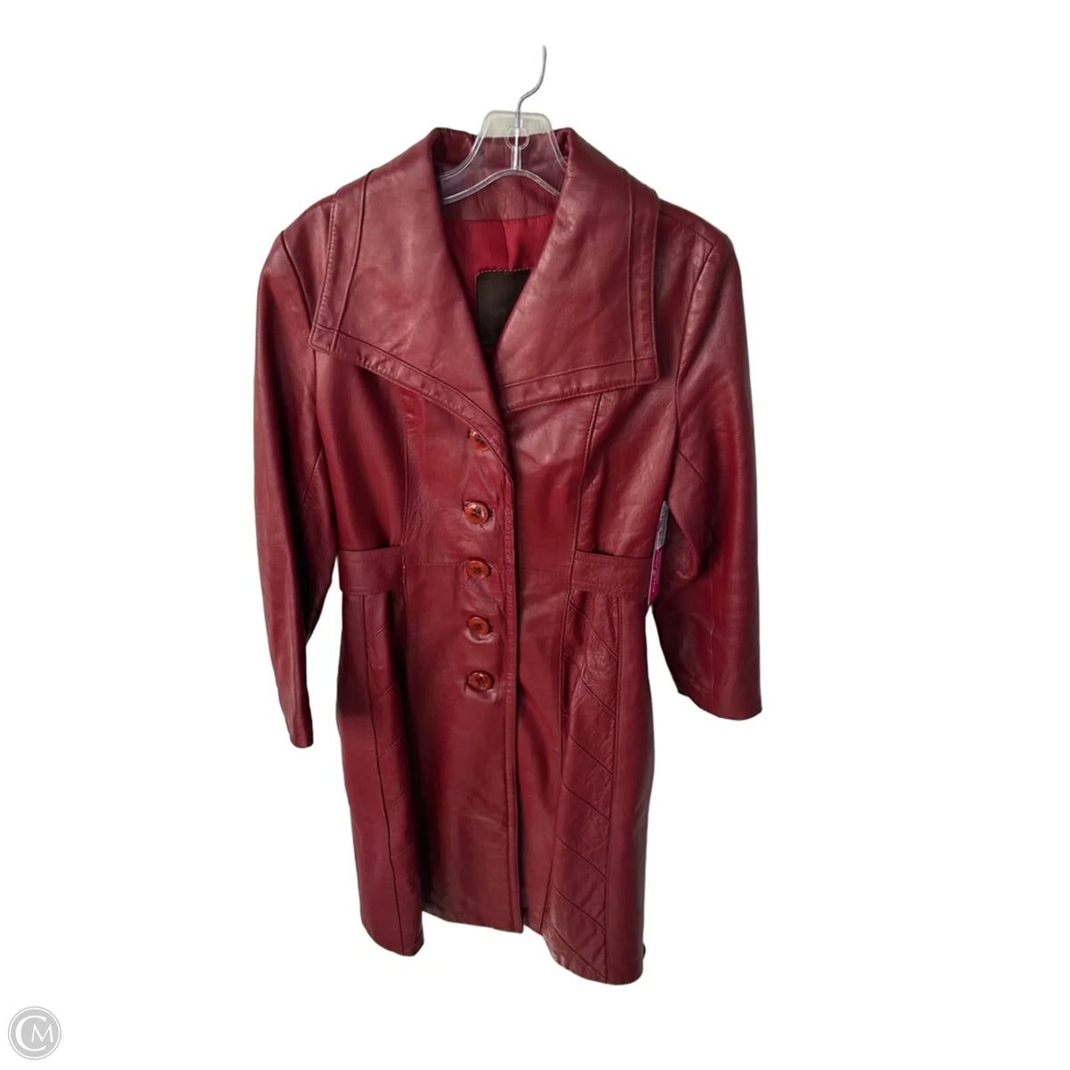 Coat Leather By Cmc In Red, Size: S