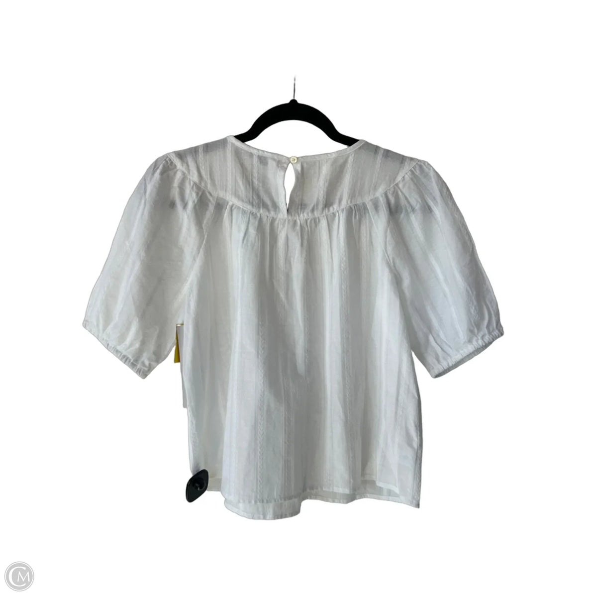 Blouse Short Sleeve By Loft In White, Size: Xxsp