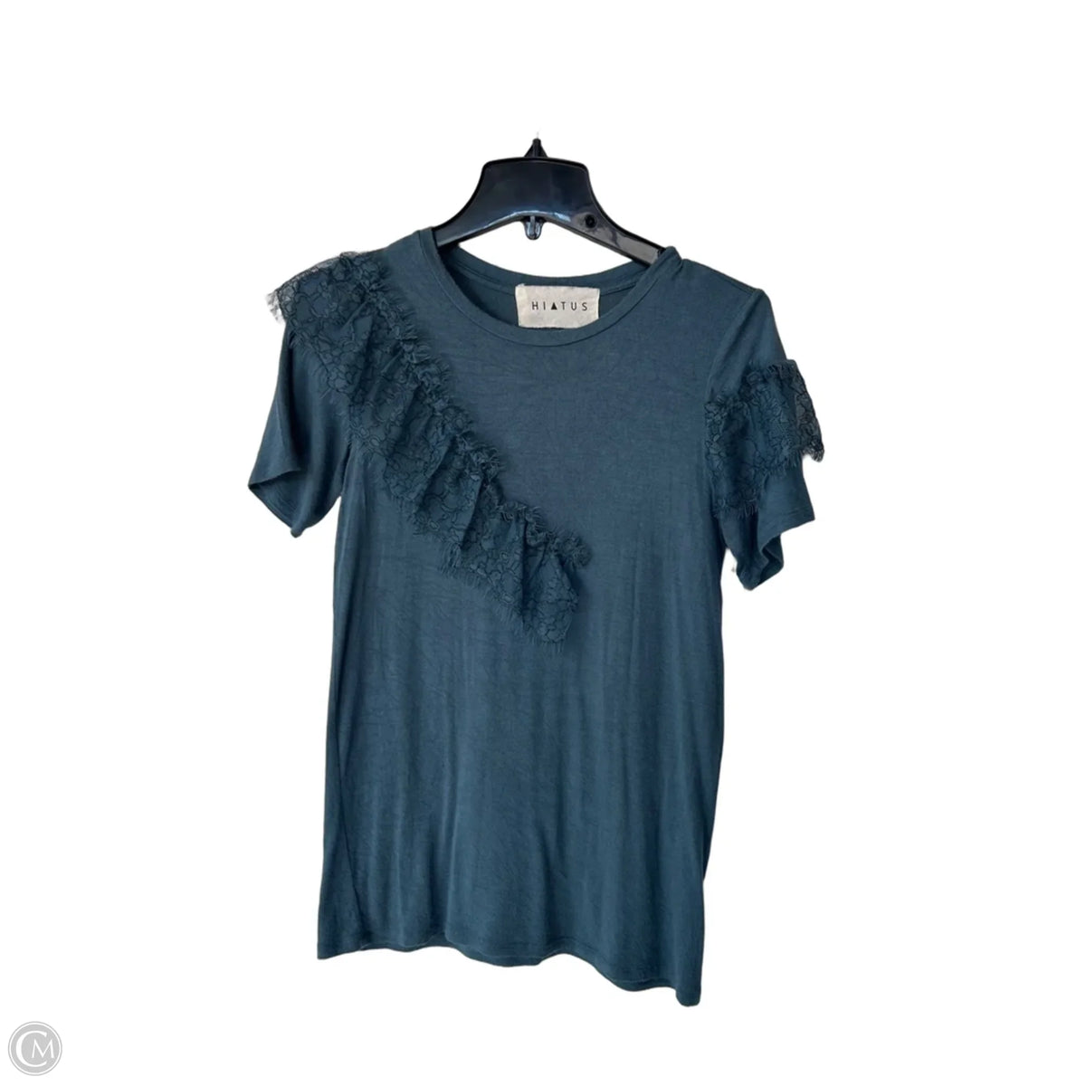 Top Short Sleeve By Cmb In Teal, Size: S