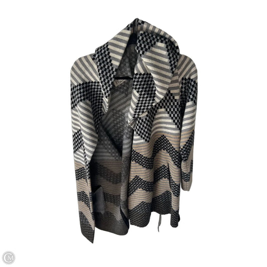 Sweater Cardigan By Field Flower In Grey & Tan, Size: M