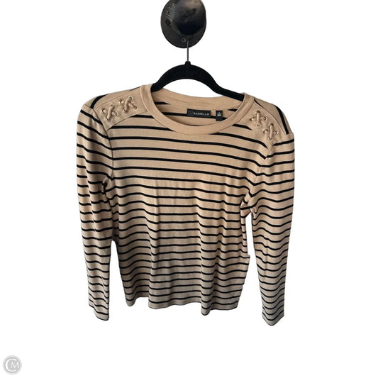 Top Long Sleeve By Rafaella In Black & Tan, Size: S