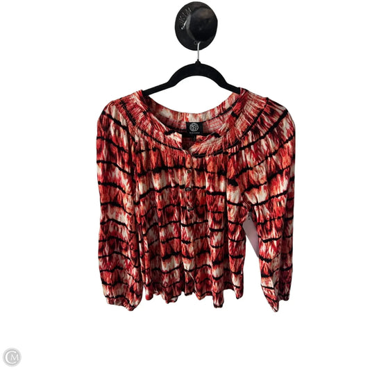 Blouse 3/4 Sleeve By Bobeau In Orange, Size: L