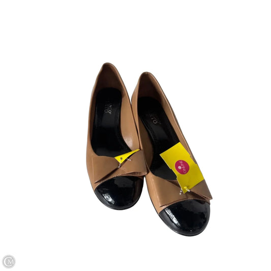 Shoes Heels Block By Franco Sarto In Black & Tan, Size: 9