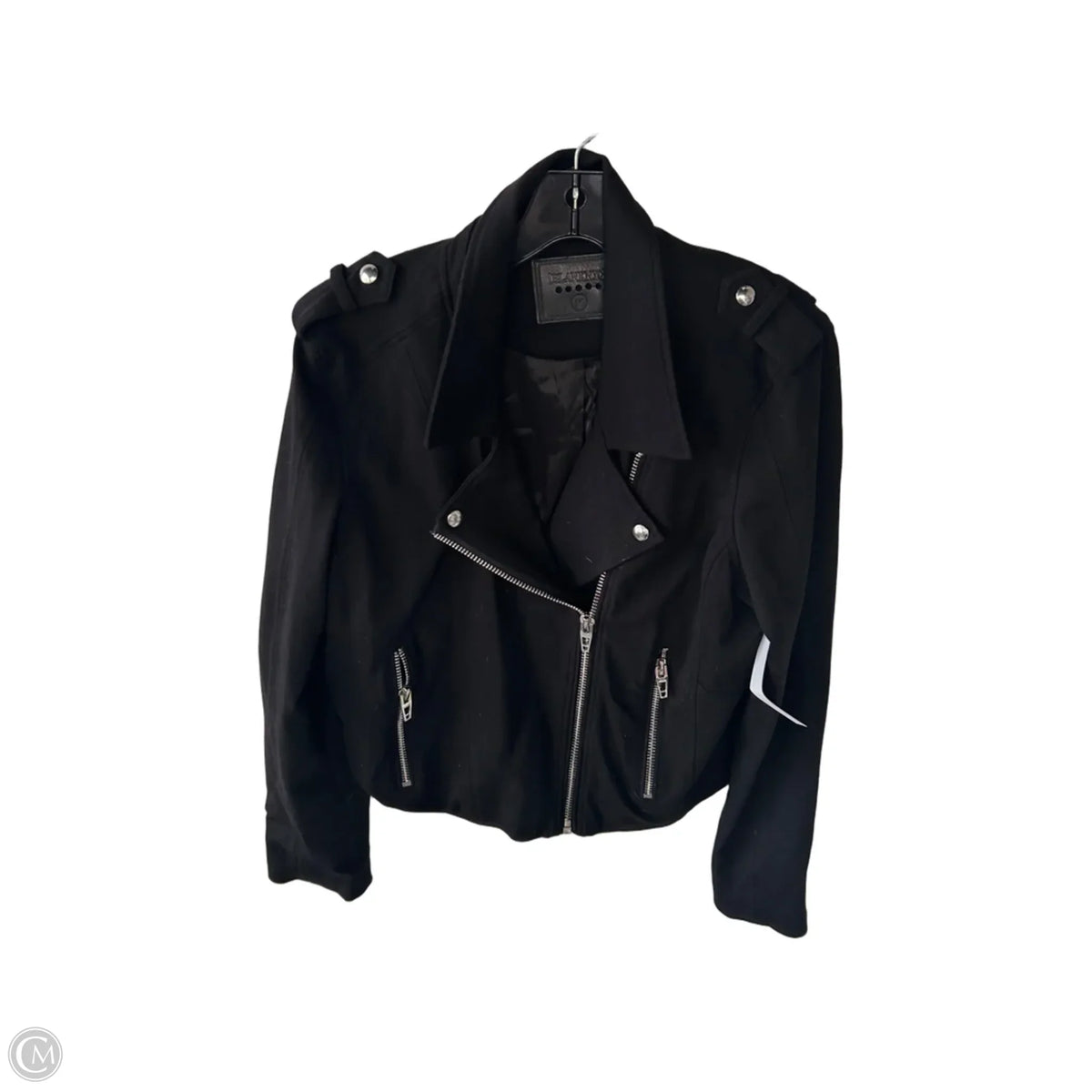 Jacket Moto By Blanknyc In Black & Silver, Size: M