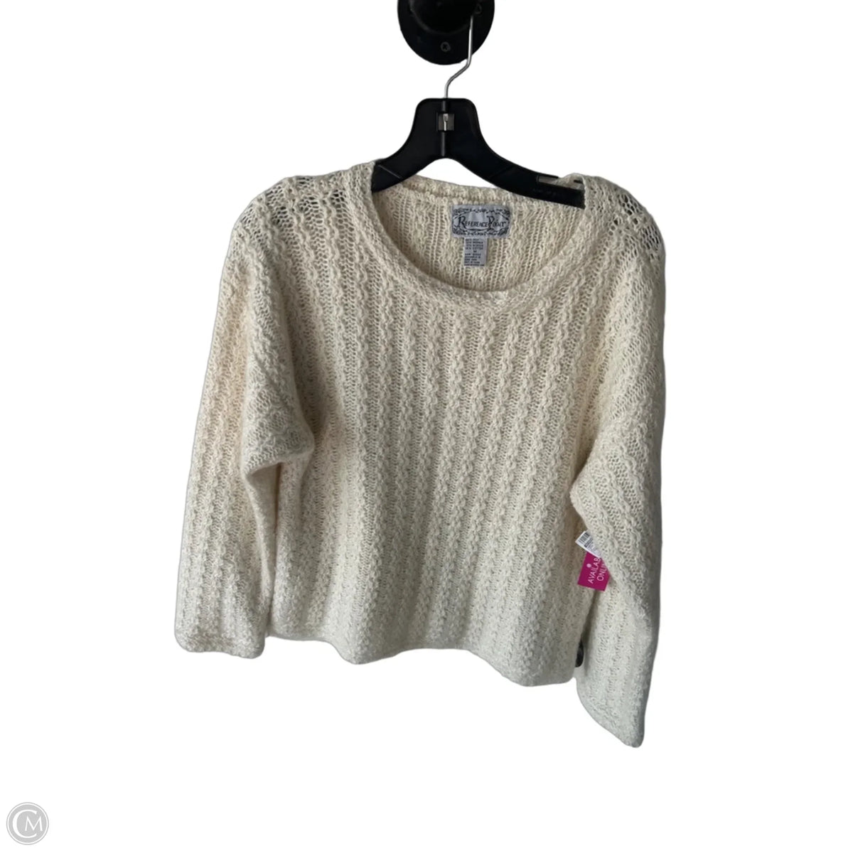 Sweater By Reference Point In Cream, Size: M