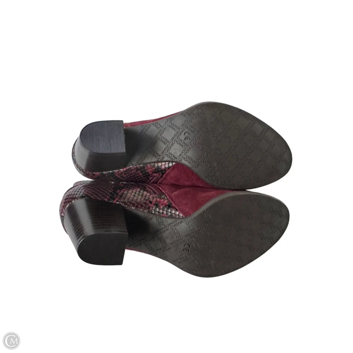 Boots Ankle Heels By Vionic In Red, Size: 9
