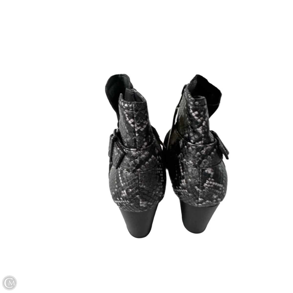 Boots Ankle Heels By Vionic In Black & Grey, Size: 9
