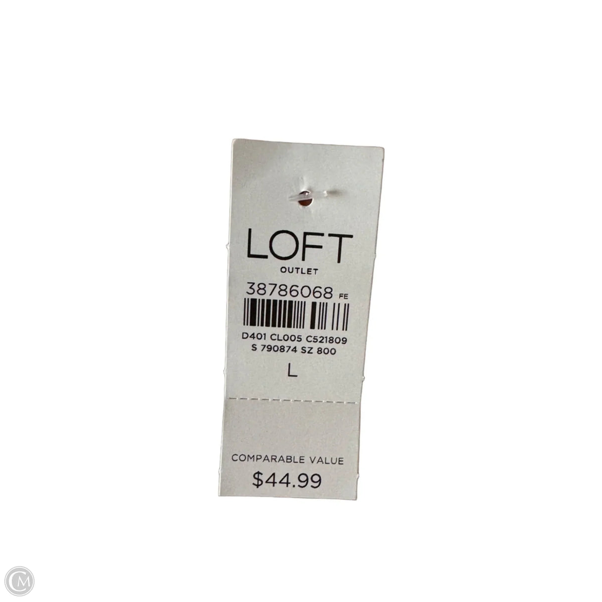 Top Sleeveless By Loft In Blue & White, Size: L