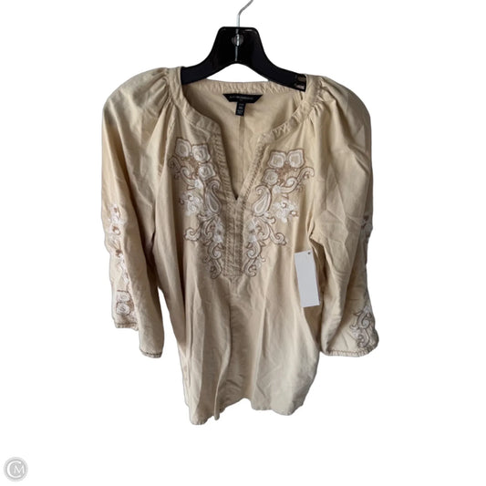 Dress Casual Short By Banana Republic In Tan & White, Size: Xsp